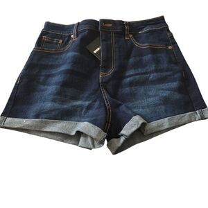 Nwt Fashion Nova Try to Keep Up Denim Shorts Size 7